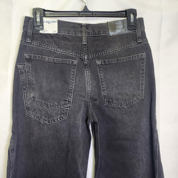 Free People We The Free Womens Ripple Wide Leg Cropped Pieced Jeans Size 25 - Picture 7 of 12